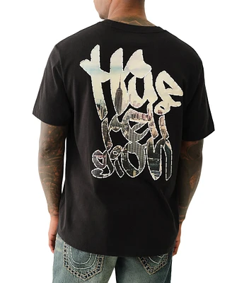 True Religion Short Sleeve Graffiti Puff T-Shirt