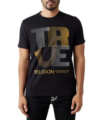 True Religion Short Sleeve Lined True Graphic T-Shirt