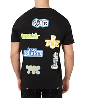 True Religion Short Sleeve Media Sticker Graphic T-Shirt
