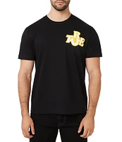 True Religion Short Sleeve Media Sticker Graphic T-Shirt