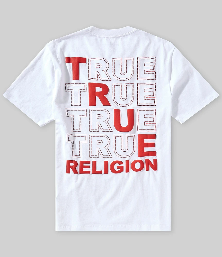 True Religion Short Sleeve Puff Stitch Graphic T-shirt