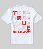 True Religion Short Sleeve Puff Stitch Graphic T-shirt