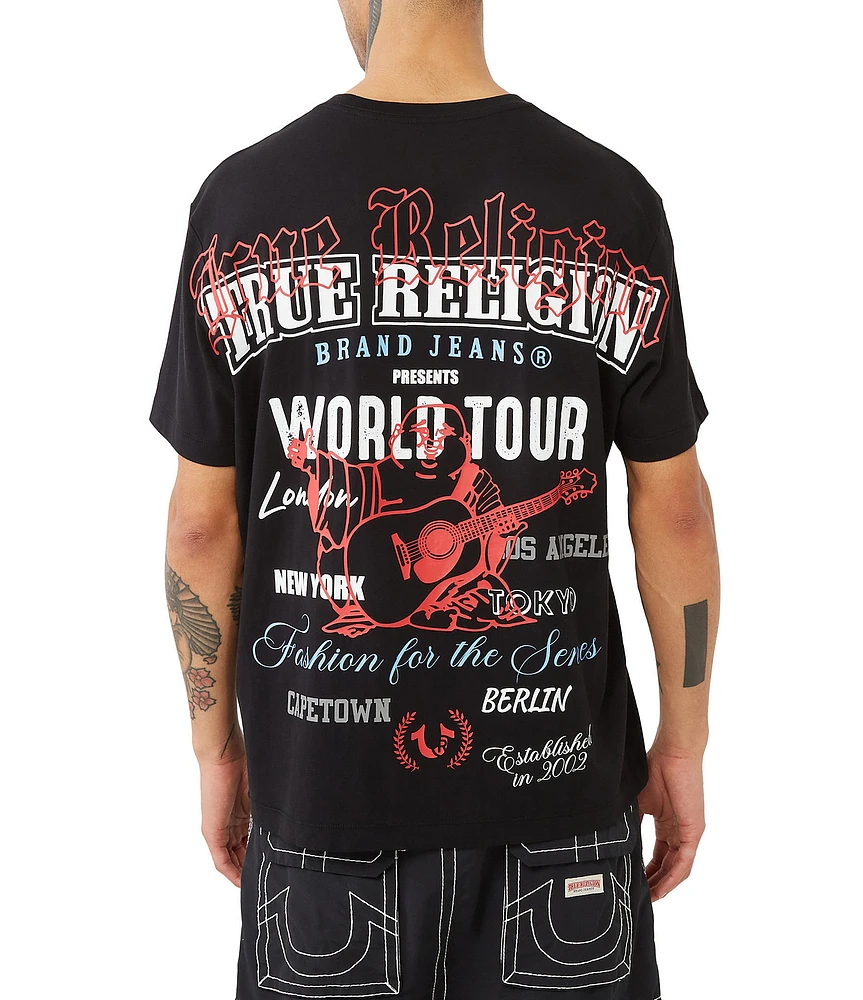 True Religion Short Sleeve Relaxed Buddha Graphic T-Shirt