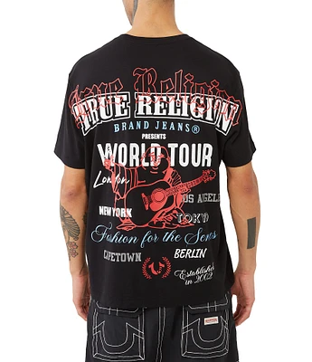 True Religion Short Sleeve Relaxed Buddha Graphic T-Shirt