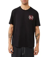 True Religion Short Sleeve Relaxed Buddha Graphic T-Shirt