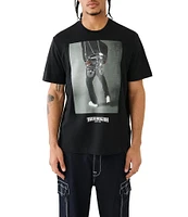 True Religion Short Sleeve Relaxed Photo Real Stack T-Shirt