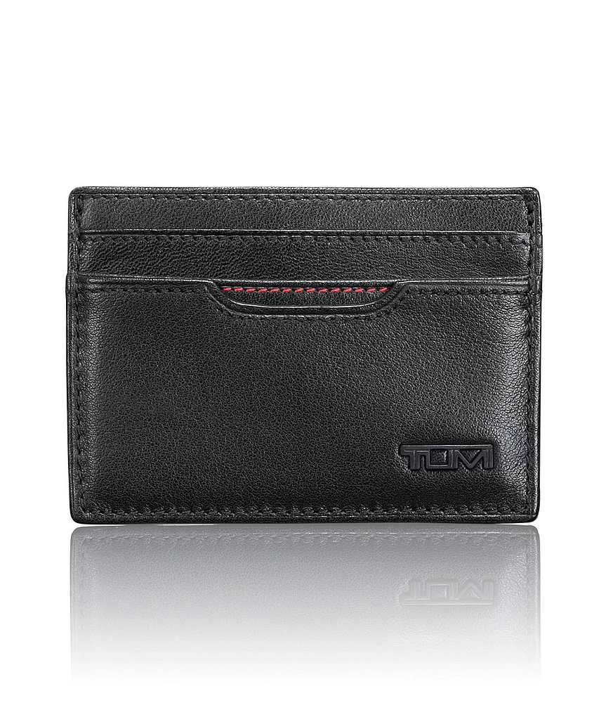 Tumi Contrast Stitch ID Lock Money Clip Card Case