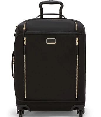 Tumi Voyageur Leger Continental Expandable Gold Metal Carry-On Spinner