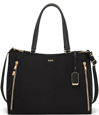 Tumi Voyageur Valetta Medium Gold Tone Travel Tote Bag