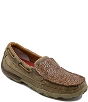 Twisted X Women's Tooled Slip-On Driving Mocs