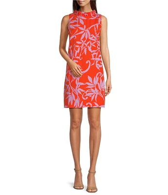 tyler boe Ella Ruffle Boat Neck Sleeveless V-Back Dress