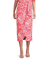 tyler boe Josephine Floral Wrap Coordinating Midi Skirt