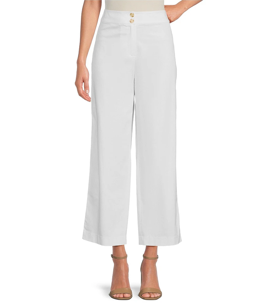 tyler boe Victoria Twill Woven Wide-Leg Ankle Pants