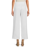 tyler boe Victoria Twill Woven Wide-Leg Ankle Pants