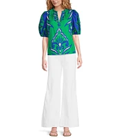 tyler boe Woven High Rise Flare Leg Jeans