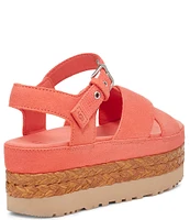 UGG Aubrey Ankle Suede Platform Espadrille Sandals