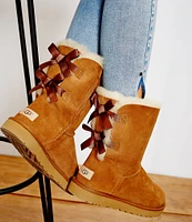 UGG Bailey Suede Bow II Water-Repellent Boots