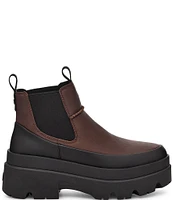 UGG Brisbane Chelsea Leather Platform Booties