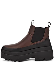 UGG Brisbane Chelsea Leather Platform Booties