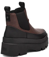 UGG Brisbane Chelsea Leather Platform Booties