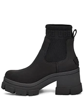 UGG Brooklyn Waterproof Leather Platform Lug Sole Chelsea Booties