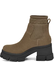 UGG Brooklyn Waterproof Suede Platform Lug Sole Chelsea Booties