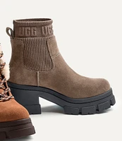 UGG Brooklyn Waterproof Suede Platform Lug Sole Chelsea Booties