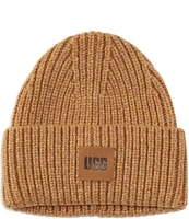 UGG Chunky Rib Beanie Hat with Logo