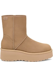 UGG Cityfunc Mid Nubuck Suede Platform Wedge Booties