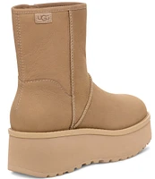 UGG Cityfunc Mid Nubuck Suede Platform Wedge Booties