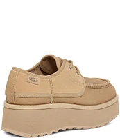 UGG Cityfunc Nubuck Suede Platform Wedge Lace Up Shoes