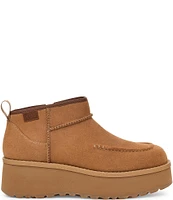 UGG Cityfunc Ultra Mini Suede Platform Wedge Booties