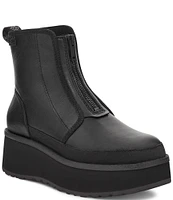 UGG Cityfunc Zip Leather Platform Wedge Booties