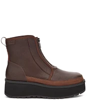 UGG Cityfunc Zip Leather Platform Wedge Booties