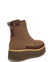 UGG Cityfunc Zip Suede Platform Wedge Booties