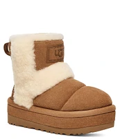 UGG Classic Chillapeak Suede Fur Platform Booties