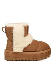 UGG Classic Chillapeak Suede Fur Platform Booties