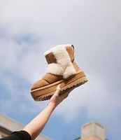 UGG Classic Chillapeak Suede Fur Platform Booties