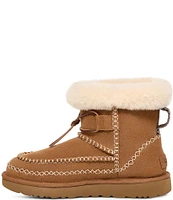 UGG Classic Mini Alpine Suede Fur Collar Booties