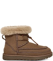 UGG Classic Mini Alpine Suede Fur Collar Booties