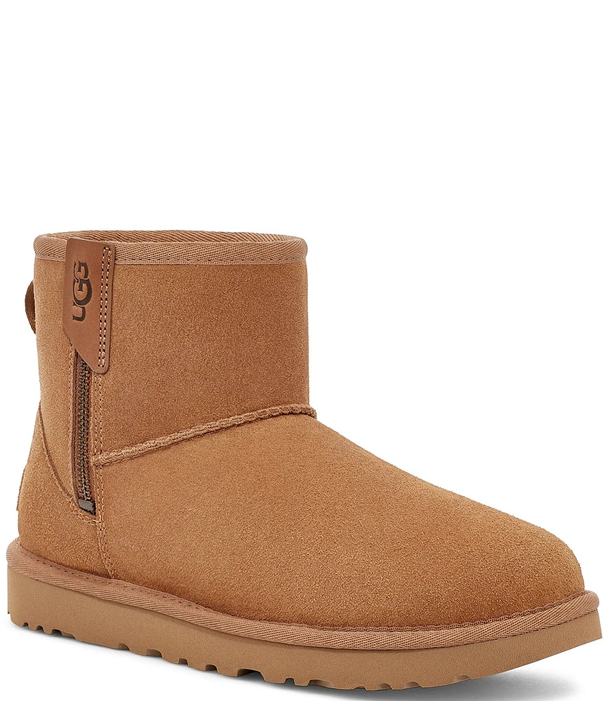 UGG Classic Mini Bailey Zip Suede Booties