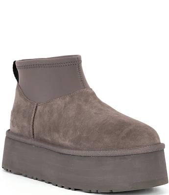 UGG Classic Mini Dipper Suede Platform Booties