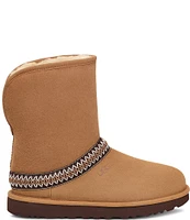 UGG Classic Short Crescent Suede Fur Lined Cuffable Booties