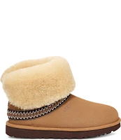 UGG Classic Short Crescent Suede Fur Lined Cuffable Booties