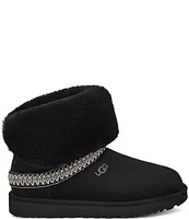 UGG Classic Short Crescent Suede Fur Lined Cuffable Booties