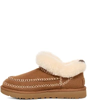 UGG Classic Ultra Mini Alpine Fur Collar Suede Booties