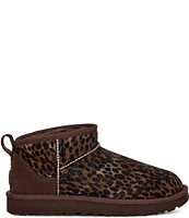 UGG Classic Ultra Mini Caspian Spotted Animal Print Calf Hair Booties