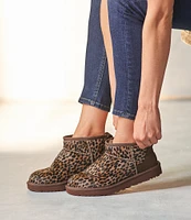 UGG Classic Ultra Mini Caspian Spotted Animal Print Calf Hair Booties