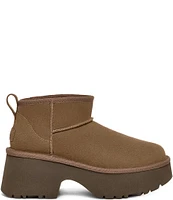 UGG Classic Ultra Mini New Heights Suede Platform Booties