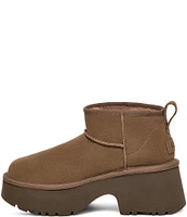 UGG Classic Ultra Mini New Heights Suede Platform Booties